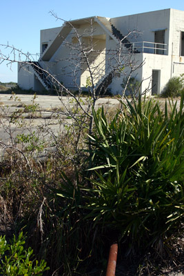 Looking toward the launch pad