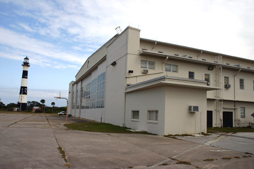 Hangar C with lighthouse